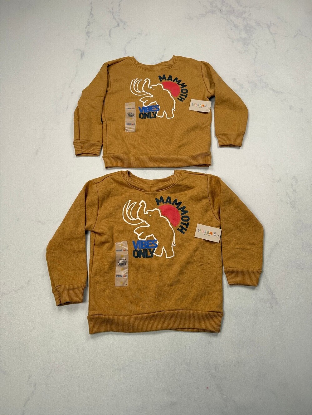 Garanimals Mammoth Pullover Mustard 90s Graphic Lot of 2 - Boys 2T